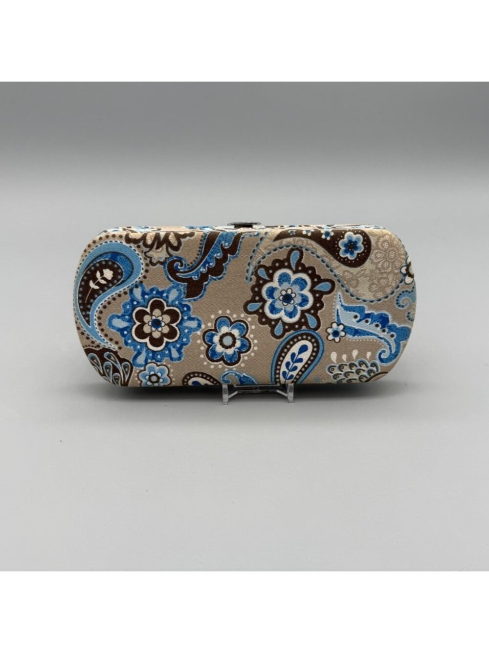 Thirty-One Paisley Peacock Design Hard Case Wallet Snap Closure Clutch
